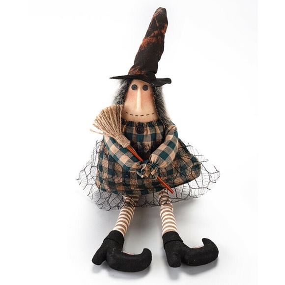 🎃 HALLOWEEN  Witch Doll Shelf Sitter NEW - Picture 1 of 4